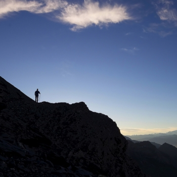 På alpina leden upp till Dents du Midi